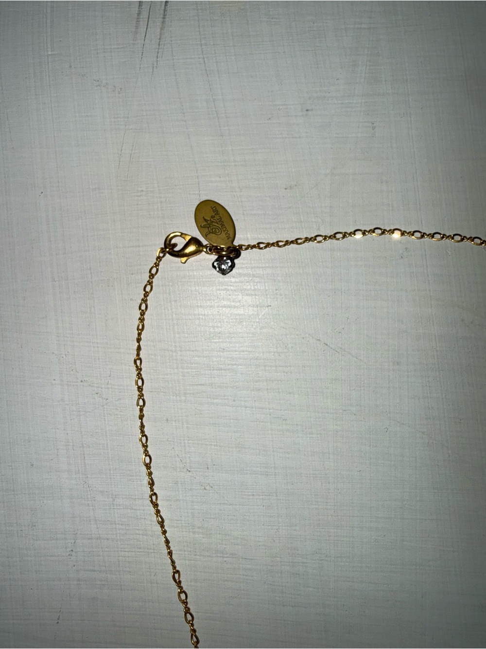 Gold Initial B Necklace with Pearl Accent - Picture 3 of 3